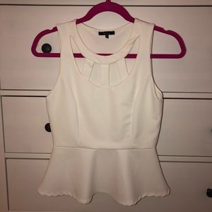 white peplum top
